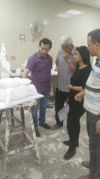 فاعليات تقييم مقرر تصميم النحت المجسم 6 بقسم النحت و التشكيل المعمارى و الترميم