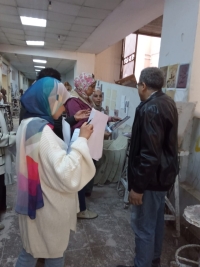 فاعليات تقييم مقرر تصميم النحت البارز (1) للفرقة الأولي ـ الفصل الخريفي ـ للعام الجامعي 2025 - 2026 قسم (النحت والتشكيل المعماري والترميم)