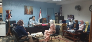 اجتماع العميد مع فريق الجودة بقسم النحت والتشكيل المعماري