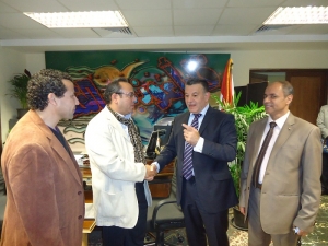 زيارة السيد الرئيس الجامعة لكلية الفنون التطبيقية جامعة بنها