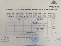 الجدول الدراسى لقسم تكنولوجيا الملابس والموضة لمرحلة الدكتوراه